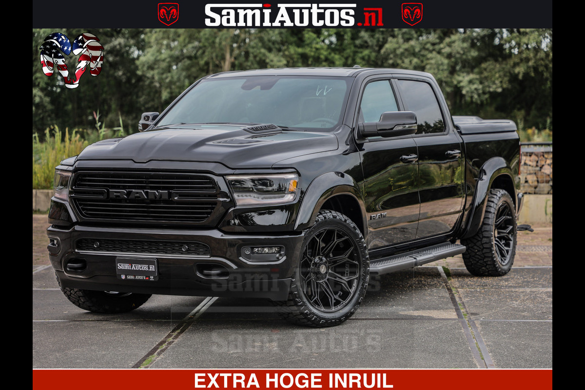 Dodge Ram 1500 LARAMIE SPORT | HEMI 5.7 V8 4x4 | LPG | Grootscherm 12" | LARAMIE PERFORMANCE | ZWART | CREWCAB 5'7 | GRIJSKENTEKEN | DUBBELE CABINE | 5 Persoons | VOORRAAD NR 2573 - 6545