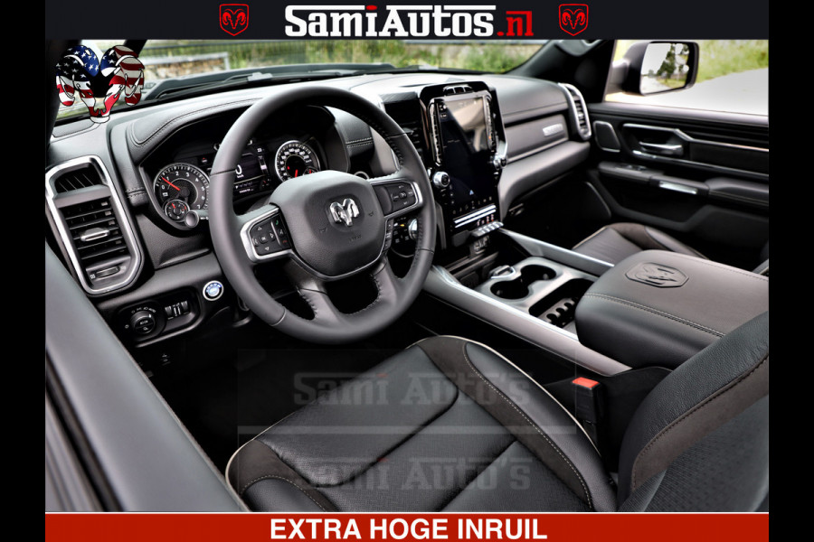Dodge Ram 1500 LARAMIE SPORT | HEMI 5.7 V8 4x4 | LPG | Grootscherm 12" | LARAMIE PERFORMANCE | ZWART | CREWCAB 5'7 | GRIJSKENTEKEN | DUBBELE CABINE | 5 Persoons | VOORRAAD NR 2573 - 6545