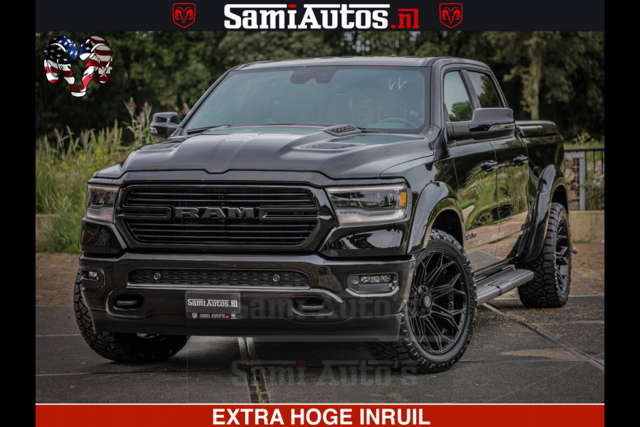 Dodge Ram 1500 LARAMIE SPORT | HEMI 5.7 V8 4x4 | LPG | Grootscherm 12" | LARAMIE PERFORMANCE | ZWART | CREWCAB 5'7 | GRIJSKENTEKEN | DUBBELE CABINE | 5 Persoons | VOORRAAD NR 2573 - 6545