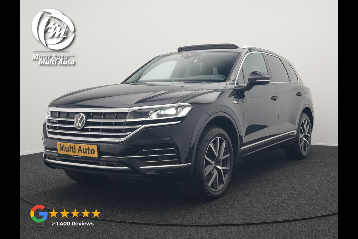 Volkswagen Touareg 3.0 TSi eHybrid 4MOTION Plug In Hybrid 381pk Dealer O.H PHEV | Trekhaak Af Fabriek | Lederen Sportstoelen Massage & Memory | Panodak | Adaptive Cruise | Stoelventilatie | Stoelen & Stuur Verwarmd | Blis | Keyless | Apple Carplay | Navigatie | DAB