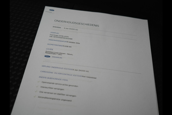 Ford Kuga 1.5 EcoBoost ST-Line 150pk Dealer O.H. | 1800kg Trekgewicht | Trekhaak Af Fabriek | Panodak | Adaptive Cruise | 360 Camera | Sportstoelen & Stuur Verwarmd | Apple Carplay | Keyless | Virtual | Blis | Navigatie | DAB |