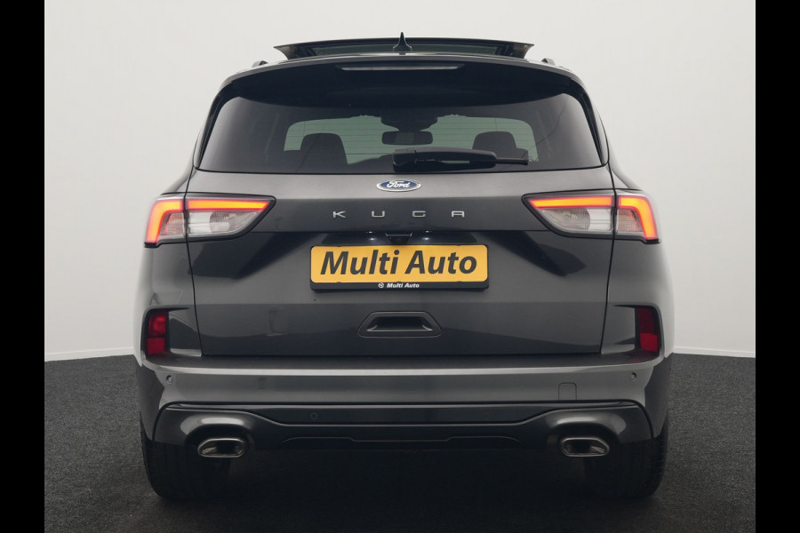 Ford Kuga 1.5 EcoBoost ST-Line 150pk Dealer O.H. | 1800kg Trekgewicht | Trekhaak Af Fabriek | Panodak | Adaptive Cruise | 360 Camera | Sportstoelen & Stuur Verwarmd | Apple Carplay | Keyless | Virtual | Blis | Navigatie | DAB |