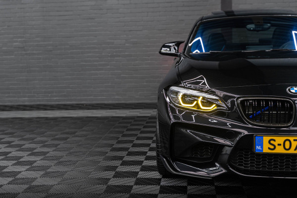 BMW 2 Serie Coupé M2 DCT | NOVA PERFORMANCE 19 INCH CUSTOM WHEELS | CS STOELEN | CS STUUR | CARBON INTERIEUR EN EXTERIEUR| voorzien van Target Blu Eye 2 en Laser Track Flare