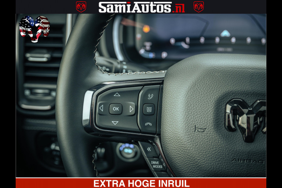 Dodge Ram 1500 Limited Night H.O 540HP 706Nm | Massage + Full Option | De Meest Luxe en Volle Pick-Up in zijn Klasse | Comfortabele Dubbele Cabine met Royale 5 Zitplaatsen | BPM vrij | Nu Leverbaar uit Voorraad | Voorraad Nr 2353 - 5412