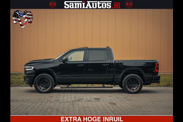Dodge Ram 1500 Limited Night H.O 540HP 706Nm | Massage + Full Option | De Meest Luxe en Volle Pick-Up in zijn Klasse | Comfortabele Dubbele Cabine met Royale 5 Zitplaatsen | BPM vrij | Nu Leverbaar uit Voorraad | Voorraad Nr 2353 - 5412