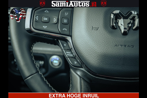 Dodge Ram 1500 Limited Night H.O 540HP 706Nm | Massage + Full Option | De Meest Luxe en Volle Pick-Up in zijn Klasse | Comfortabele Dubbele Cabine met Royale 5 Zitplaatsen | BPM vrij | Nu Leverbaar uit Voorraad | Voorraad Nr 2353 - 5412