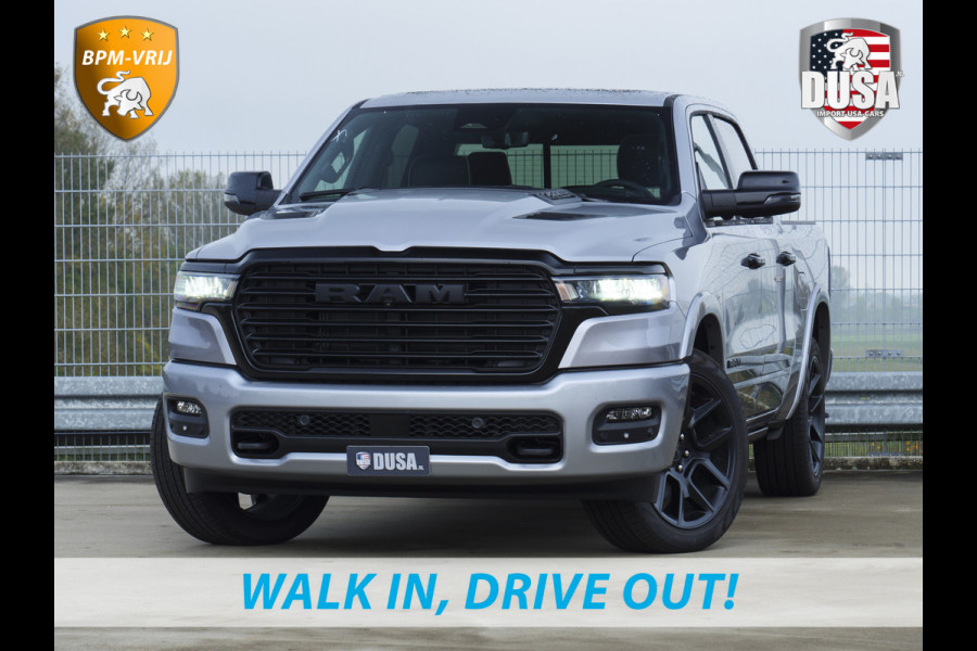 Dodge Ram 1500 | Laramie | Night | 3.0L I6 Hurricane | Crew Cab | 4X4 | | BPM-VRIJ | Niveau regeling | Passenger Display | Getoonde accessoires zijn verkrijgbaar tegen meerprijs