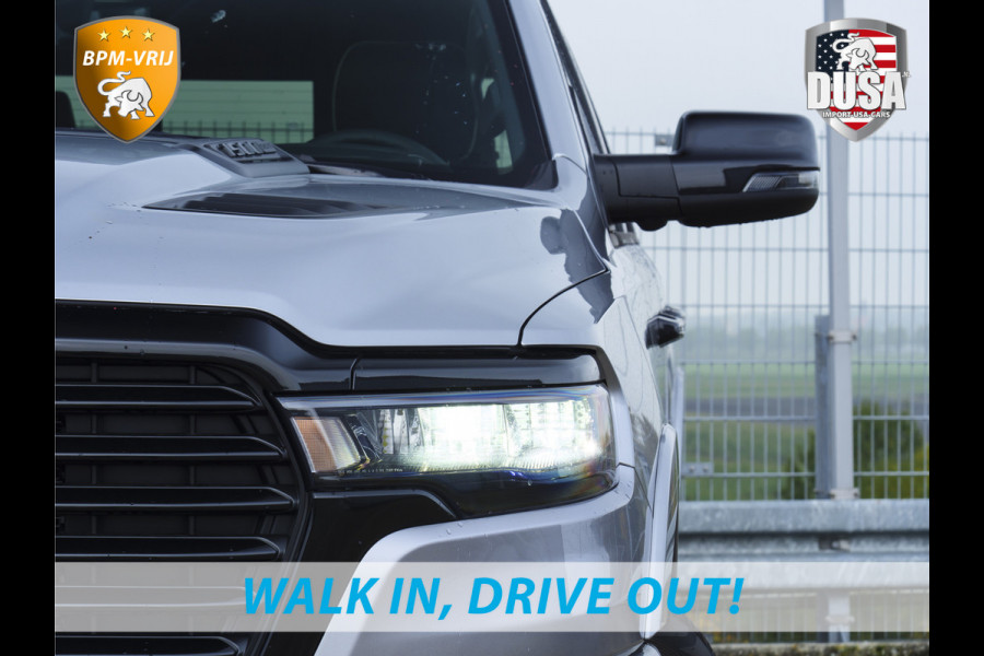 Dodge Ram 1500 | Laramie | Night | 3.0L I6 Hurricane | Crew Cab | 4X4 | | BPM-VRIJ | Niveau regeling | Passenger Display | Getoonde accessoires zijn verkrijgbaar tegen meerprijs