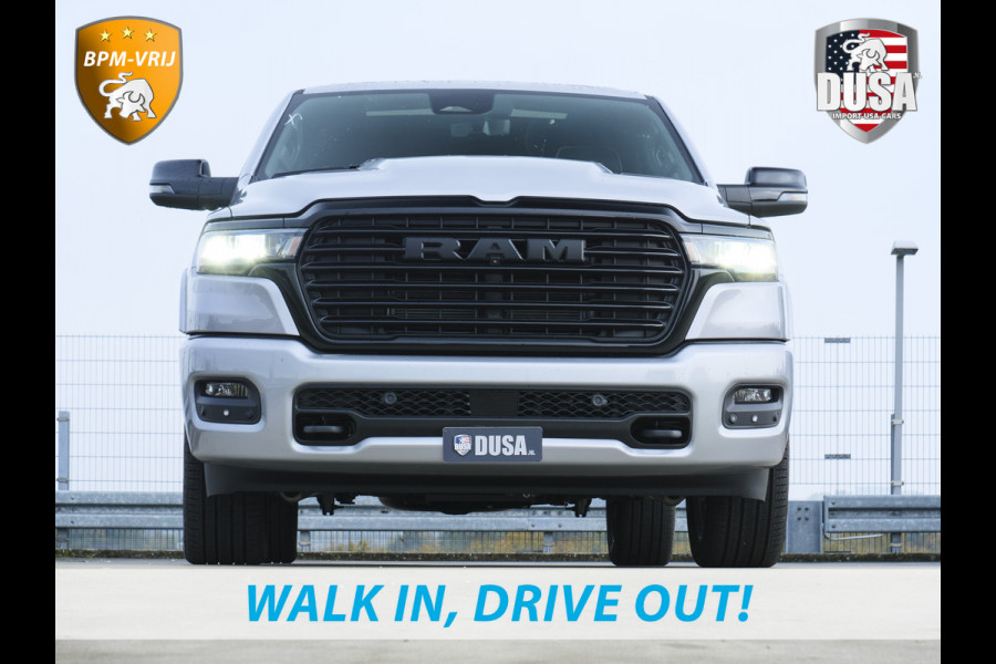 Dodge Ram 1500 | Laramie | Night | 3.0L I6 Hurricane | Crew Cab | 4X4 | | BPM-VRIJ | Niveau regeling | Passenger Display | Getoonde accessoires zijn verkrijgbaar tegen meerprijs