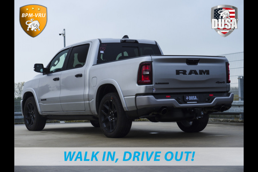 Dodge Ram 1500 | Laramie | Night | 3.0L I6 Hurricane | Crew Cab | 4X4 | | BPM-VRIJ | Niveau regeling | Passenger Display | Getoonde accessoires zijn verkrijgbaar tegen meerprijs
