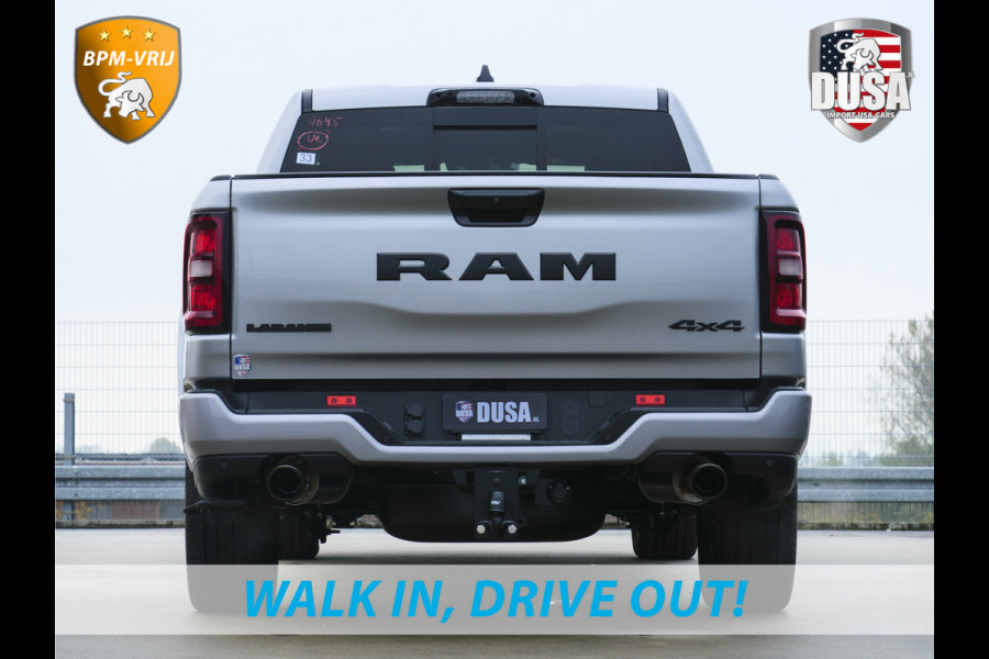 Dodge Ram 1500 | Laramie | Night | 3.0L I6 Hurricane | Crew Cab | 4X4 | | BPM-VRIJ | Niveau regeling | Passenger Display | Getoonde accessoires zijn verkrijgbaar tegen meerprijs