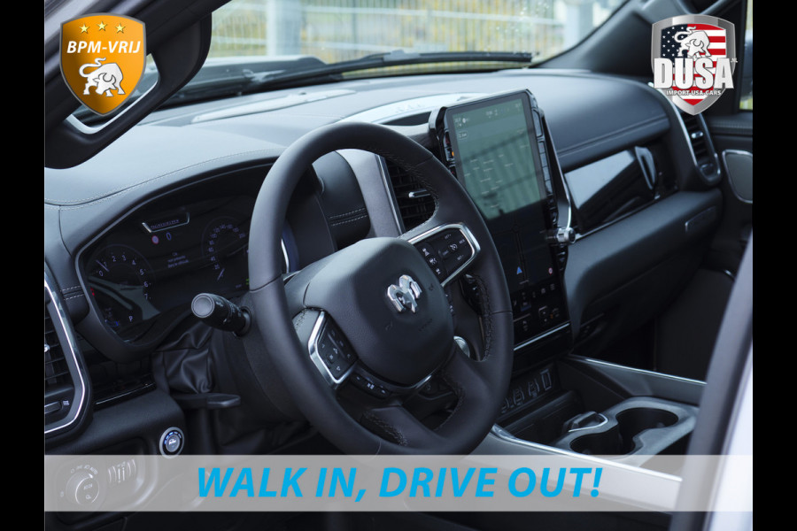 Dodge Ram 1500 | Laramie | Night | 3.0L I6 Hurricane | Crew Cab | 4X4 | | BPM-VRIJ | Niveau regeling | Passenger Display | Getoonde accessoires zijn verkrijgbaar tegen meerprijs