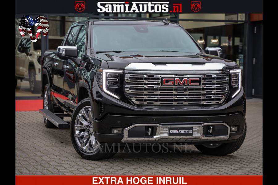 GMC Sierra Denali 6.2 V8 426PK | HUD | ALLE OPTIES | HEAD-UP | LANE ASSIST | 360 CAMERA | VIRTUAL COCKPIT | BLACK LEDER | DUBBELE CABINE | 5 PERSOONS | PICK UP | Voorraad Nr 2561 - 4234