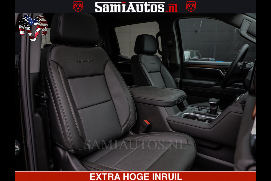 GMC Sierra Denali 6.2 V8 426PK | HUD | ALLE OPTIES | HEAD-UP | LANE ASSIST | 360 CAMERA | VIRTUAL COCKPIT | BLACK LEDER | DUBBELE CABINE | 5 PERSOONS | PICK UP | Voorraad Nr 2561 - 4234