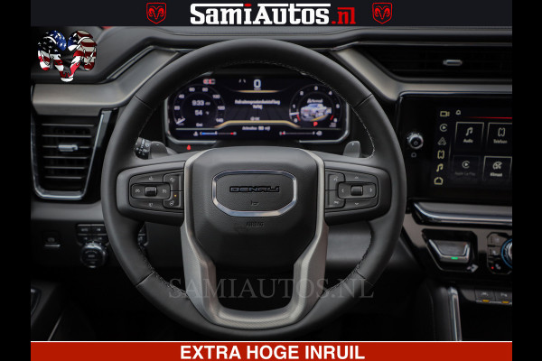 GMC Sierra Denali 6.2 V8 426PK | HUD | ALLE OPTIES | HEAD-UP | LANE ASSIST | 360 CAMERA | VIRTUAL COCKPIT | BLACK LEDER | DUBBELE CABINE | 5 PERSOONS | PICK UP | Voorraad Nr 2561 - 4234