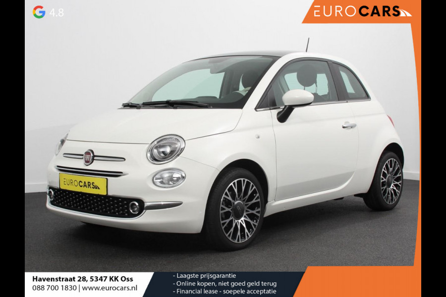 Fiat 500 1.0 Hybrid Dolcevita | Panorama dak | Climate Control | Cruise Control | Navigatie | Apple Carplay/Android Auto | Dab | Digitale Cockpit | Parkeer Sensoren | Lichtmetalen Velgen 16"  | Led