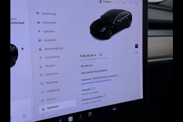 Tesla Model 3 RWD Plus SOH 92% Trekhaak Navi Ecc Leder Adap.Cruise Panoramadak Autopilot Camera Pdc Elek.Stoelen Memory DAB Led Stoelverwarming Intel Atom® Processor Isofix Dashcam Toybox 1e Eigenaar 1.000KG Trekgewicht Origineel Nederlandse Auto