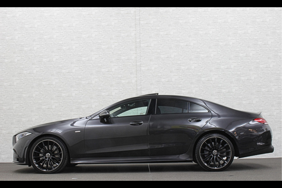 Mercedes-Benz CLS-Klasse 450 4MATIC Edition 1 AMG-Line | 360 Camera | Leder-Exclusief | ACC | Burmester | Schuifdak | Multibeam-LED | Sfeerverlichting | Memory | Stoelverwarming V+A | IWC-Klokje | ISO-Glas | 20'' | Dodehoek | Lane Assist | Carplay |