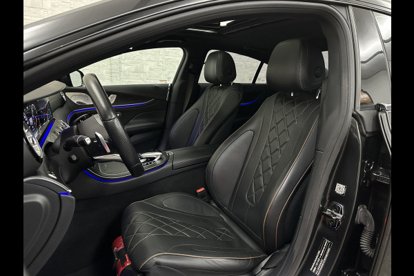 Mercedes-Benz CLS-Klasse 450 4MATIC Edition 1 AMG-Line | 360 Camera | Leder-Exclusief | ACC | Burmester | Schuifdak | Multibeam-LED | Sfeerverlichting | Memory | Stoelverwarming V+A | IWC-Klokje | ISO-Glas | 20'' | Dodehoek | Lane Assist | Carplay |