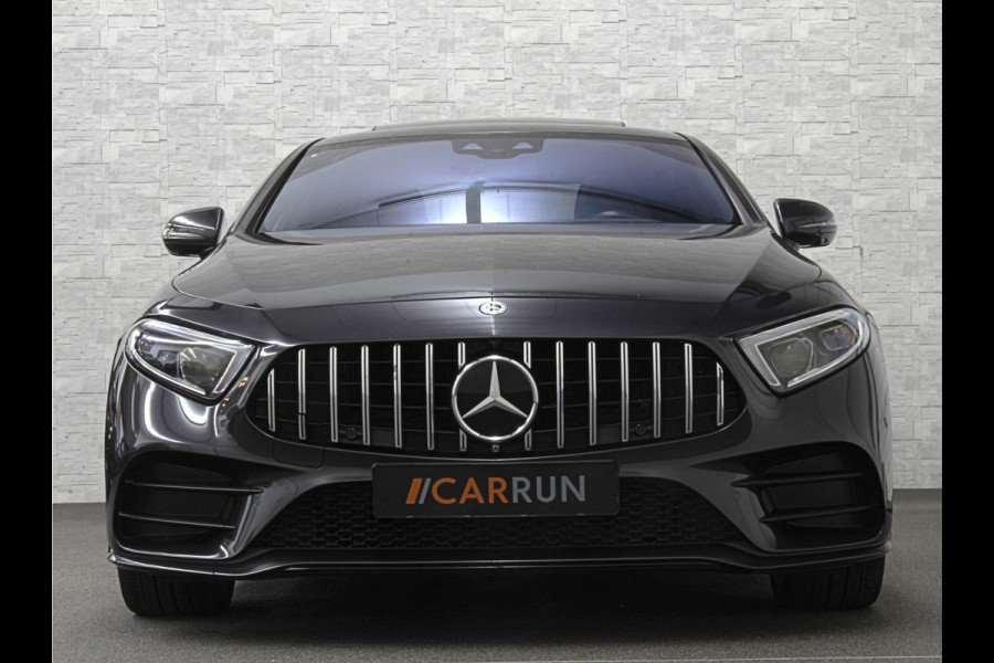 Mercedes-Benz CLS-Klasse 450 4MATIC Edition 1 AMG-Line | 360 Camera | Leder-Exclusief | ACC | Burmester | Schuifdak | Multibeam-LED | Sfeerverlichting | Memory | Stoelverwarming V+A | IWC-Klokje | ISO-Glas | 20'' | Dodehoek | Lane Assist | Carplay |