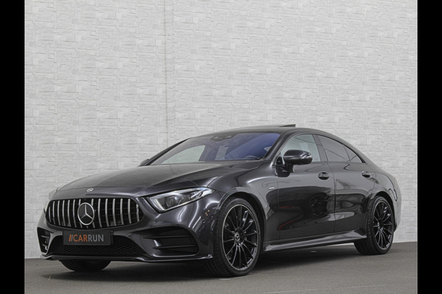 Mercedes-Benz CLS-Klasse 450 4MATIC Edition 1 AMG-Line | 360 Camera | Leder-Exclusief | ACC | Burmester | Schuifdak | Multibeam-LED | Sfeerverlichting | Memory | Stoelverwarming V+A | IWC-Klokje | ISO-Glas | 20'' | Dodehoek | Lane Assist | Carplay |