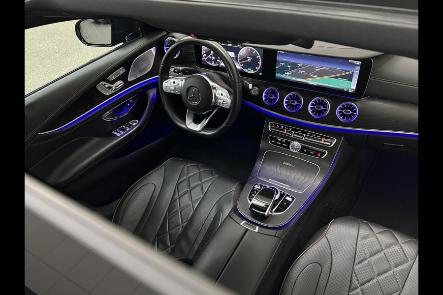 Mercedes-Benz CLS-Klasse 450 4MATIC Edition 1 AMG-Line | 360 Camera | Leder-Exclusief | ACC | Burmester | Schuifdak | Multibeam-LED | Sfeerverlichting | Memory | Stoelverwarming V+A | IWC-Klokje | ISO-Glas | 20'' | Dodehoek | Lane Assist | Carplay |