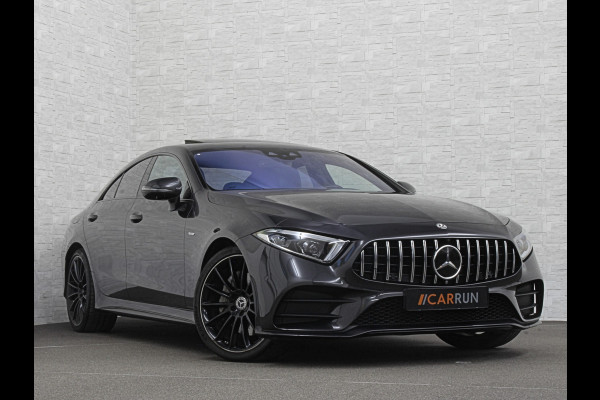 Mercedes-Benz CLS-Klasse 450 4MATIC Edition 1 AMG-Line | 360 Camera | Leder-Exclusief | ACC | Burmester | Schuifdak | Multibeam-LED | Sfeerverlichting | Memory | Stoelverwarming V+A | IWC-Klokje | ISO-Glas | 20'' | Dodehoek | Lane Assist | Carplay |