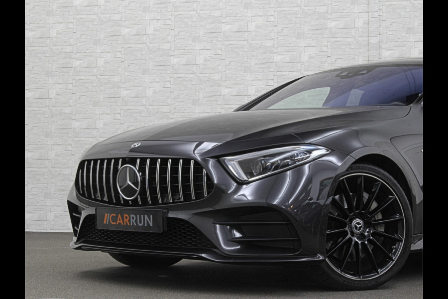 Mercedes-Benz CLS-Klasse 450 4MATIC Edition 1 AMG-Line | 360 Camera | Leder-Exclusief | ACC | Burmester | Schuifdak | Multibeam-LED | Sfeerverlichting | Memory | Stoelverwarming V+A | IWC-Klokje | ISO-Glas | 20'' | Dodehoek | Lane Assist | Carplay |
