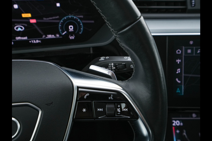 Audi e-tron 55 quattro Advanced edition Plus 95 kWh [3-Fase] {SOH-93%} (INCL-BTW) Aut.*LEATHER | ADAPTIVE-CRUISE | FULL-LED | DIGI-COCKPIT | KEYLESS | MEMORY-PACK | CAMERA | NAVI-FULLMAP | SHIFT-PADDLES | DAB+ | HEATED-COMFORTSEATS | DRIVE-SELECT | 20''AL