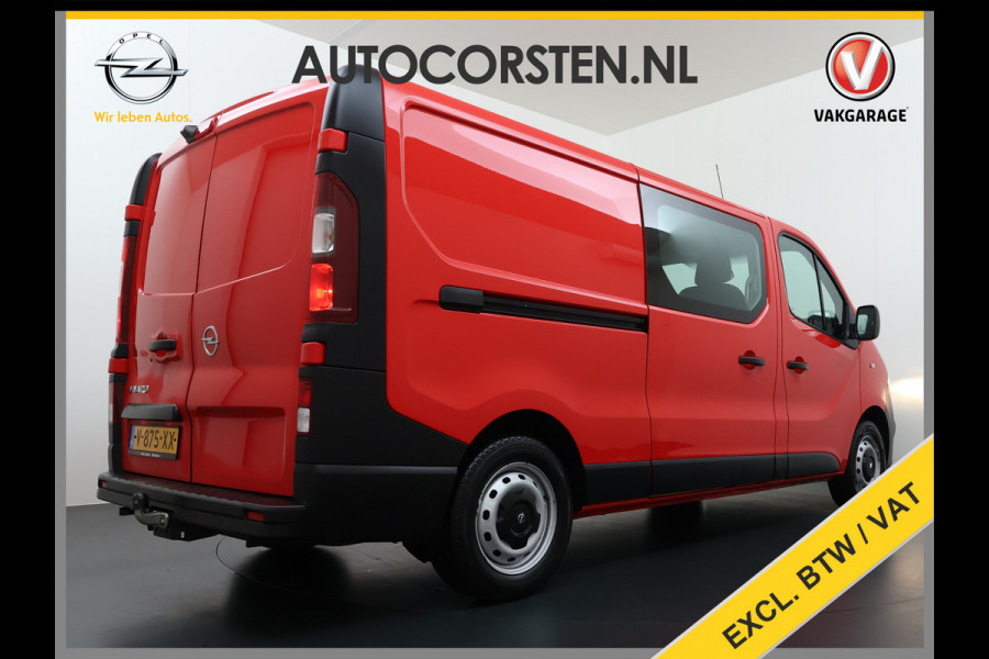 Opel Vivaro 1.6CDTI L2H1 Dubbele Cabine 5-Persoons Euro 6 Airco Navi Cruise Control Regen-Lichtsensor Pdc Betonplex Vloer Wandbetimmering Schuifdeuren 1e Eigenaar Origineel Nederlandse Auto