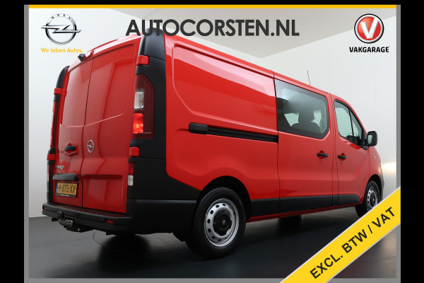 Opel Vivaro 1.6CDTI L2H1 Dubbele Cabine 5-Persoons Euro 6 Airco Navi Cruise Control Regen-Lichtsensor Pdc Betonplex Vloer Wandbetimmering Schuifdeuren 1e Eigenaar Origineel Nederlandse Auto