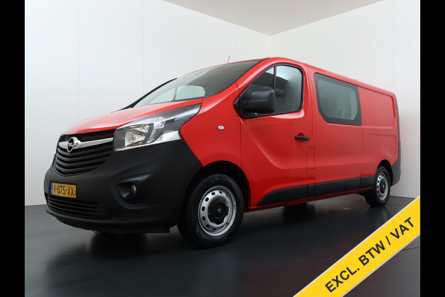 Opel Vivaro 1.6CDTI L2H1 Dubbele Cabine 5-Persoons Euro 6 Airco Navi Cruise Control Regen-Lichtsensor Pdc Betonplex Vloer Wandbetimmering Schuifdeuren 1e Eigenaar Origineel Nederlandse Auto