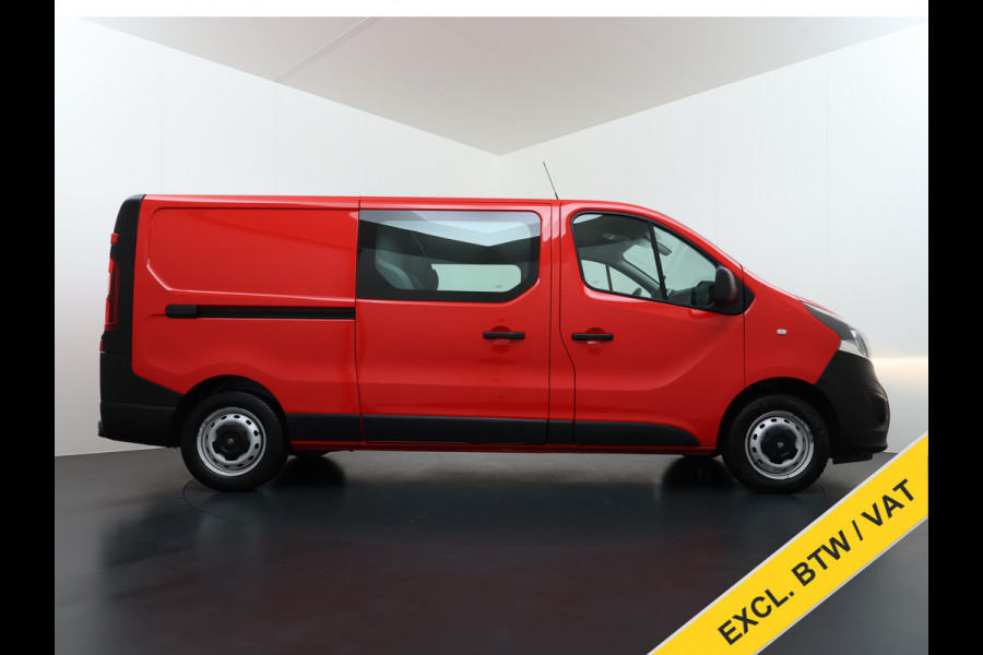 Opel Vivaro 1.6CDTI L2H1 Dubbele Cabine 5-Persoons Euro 6 Airco Navi Cruise Control Regen-Lichtsensor Pdc Betonplex Vloer Wandbetimmering Schuifdeuren 1e Eigenaar Origineel Nederlandse Auto