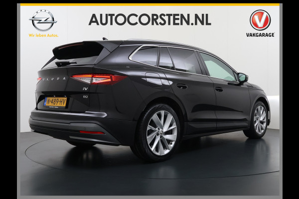 Škoda ENYAQ iV 80 Adap.Cruise SOH 92% Panodak 360°Camera Apple Carplay Android Auto Navi Ecc PDC Matrix Led Lmv Stoel+Stuurverwarming Mirrorlink Keyless advanced Rijstrooksensor Assistentie Pakket Comfort-pakket 1e Eigenaar Origineel Nederlandse Auto