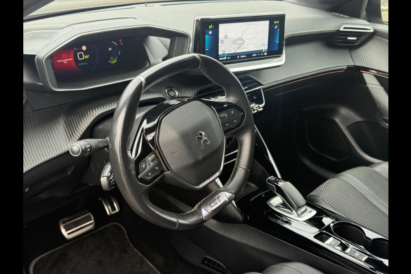 Peugeot e-208 EV GT Première 50 kWh, Panoramadak, achteruitrijcamera, stoelverwarming, 1/2 lederen sportinterieur, 17 inch