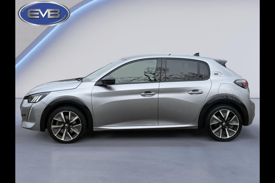 Peugeot e-208 EV GT Première 50 kWh, Panoramadak, achteruitrijcamera, stoelverwarming, 1/2 lederen sportinterieur, 17 inch