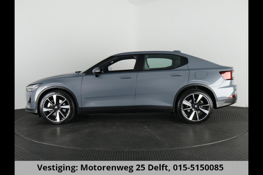 Polestar 2 LONG RANGE 78 kWh ACCU 90% GARANTIE 2032 !* RANGE TOT 561 KM WLTP.  PARKEERSENSOREN V+A . STOELVERWARMING . FULL MAP NAV . STOELPROFIELEN . CAMERA