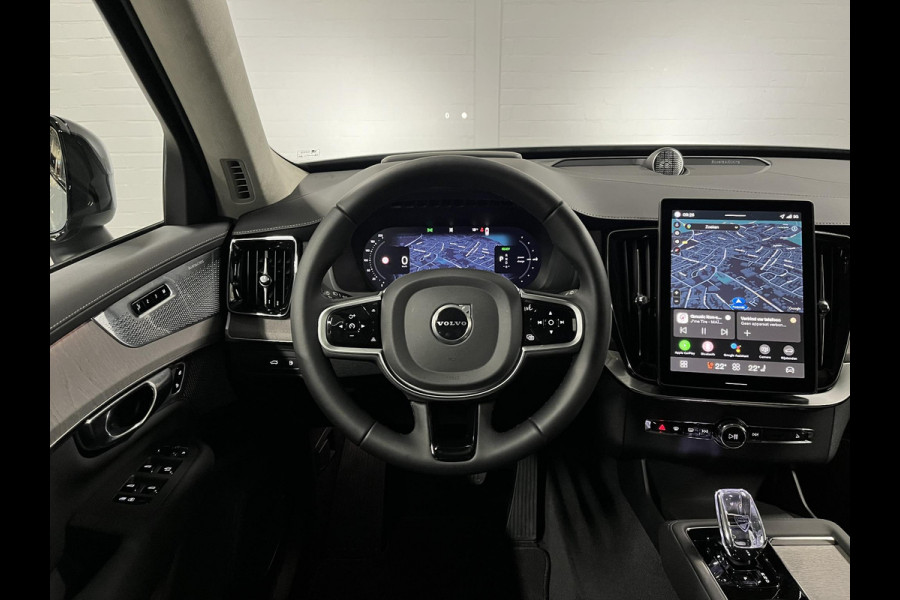 Volvo XC90 2.0 T8 Plug-in hybrid AWD Ultra Dark Luchtvering | Massage | Bowers & Wilkins | Trekhaak | Adapt. Cruise | Stoelventilatie | 22" wielen | 360 camera | Head-up