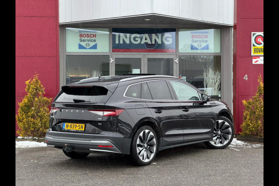 Škoda ENYAQ iV 80 | Pano | Trekhaak | Full leder | Stoel + stuurverw