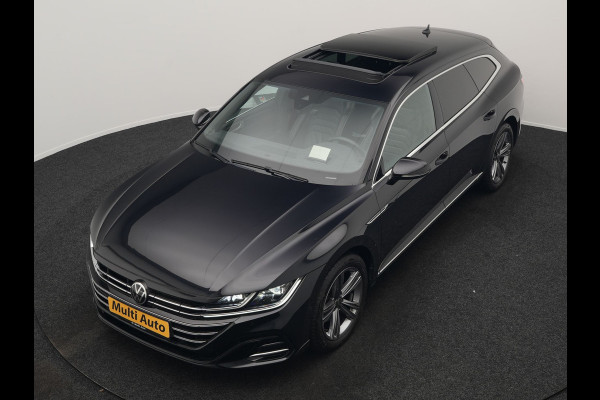 Volkswagen Arteon Shooting Brake 1.4 TSI eHybrid R-Line Business+ Plug In Hybrid 218pk Dealer O.H PHEV | Panodak | Trekhaak af Fabriek | Adaptive Cruise |  Lederen Sportstoelen Massage & Memory | 360 Camera | Head Up | Stuurverwarming | Virtual | BLIS |