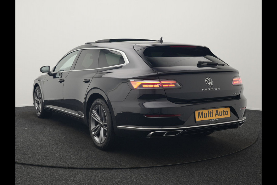 Volkswagen Arteon Shooting Brake 1.4 TSI eHybrid R-Line Business+ Plug In Hybrid 218pk Dealer O.H PHEV | Panodak | Trekhaak af Fabriek | Adaptive Cruise |  Lederen Sportstoelen Massage & Memory | 360 Camera | Head Up | Stuurverwarming | Virtual | BLIS |