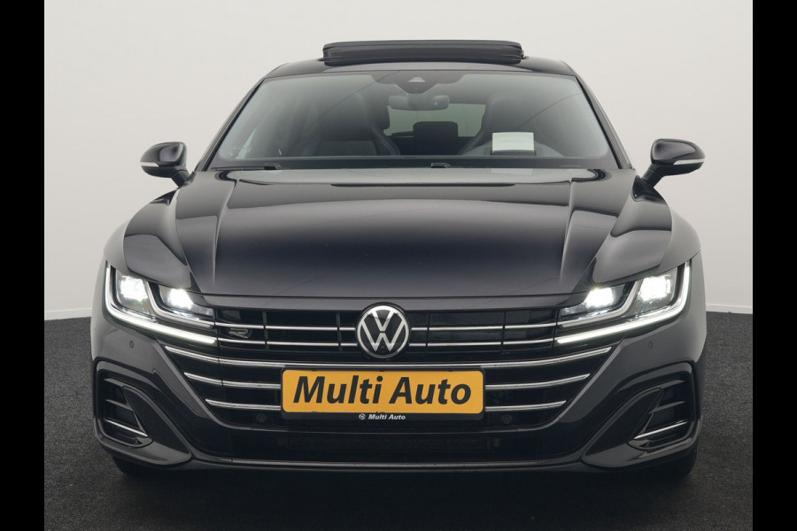 Volkswagen Arteon Shooting Brake 1.4 TSI eHybrid R-Line Business+ Plug In Hybrid 218pk Dealer O.H PHEV | Panodak | Trekhaak af Fabriek | Adaptive Cruise |  Lederen Sportstoelen Massage & Memory | 360 Camera | Head Up | Stuurverwarming | Virtual | BLIS |