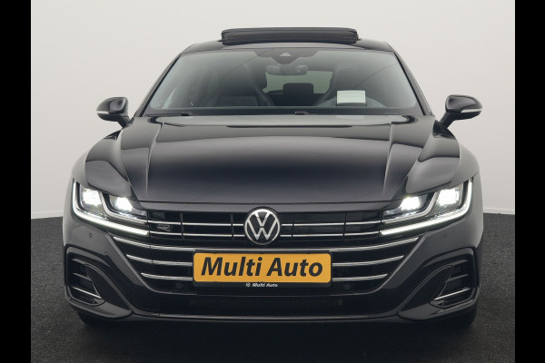 Volkswagen Arteon Shooting Brake 1.4 TSI eHybrid R-Line Business+ Plug In Hybrid 218pk Dealer O.H PHEV | Panodak | Trekhaak af Fabriek | Adaptive Cruise |  Lederen Sportstoelen Massage & Memory | 360 Camera | Head Up | Stuurverwarming | Virtual | BLIS |