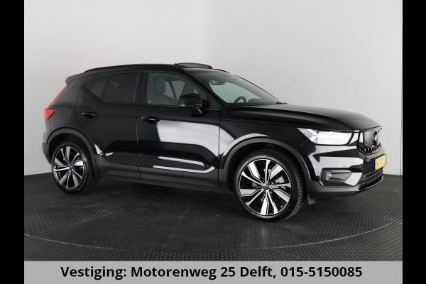 Volvo XC40 P8 AWD R-DESIGN ACCU SOH 93% GARANTIE 11-2030* BEREIK 462 KM WLTP. NL AUTO. BIJNA 2021.PARKEERSENSOREN V+A . 360 CAMERA V+A . APPLE CARPLAY & ADNROID AUTO . STOEL -EN STUURVERWARMING