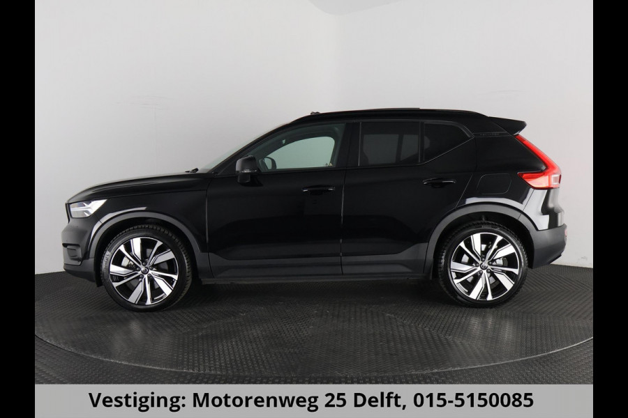 Volvo XC40 P8 AWD R-DESIGN ACCU SOH 93% GARANTIE 11-2030* BEREIK 462 KM WLTP. NL AUTO. BIJNA 2021.PARKEERSENSOREN V+A . 360 CAMERA V+A . APPLE CARPLAY & ADNROID AUTO . STOEL -EN STUURVERWARMING
