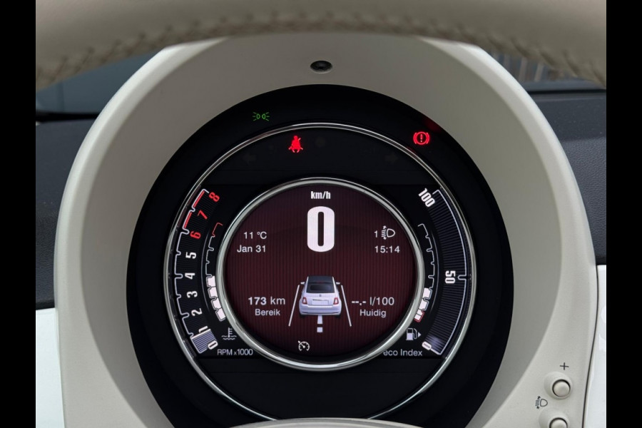 Fiat 500C 0.9 TA T Collezi. CABRIO ORG NL LAGE KMSTAND NAVI LEDER LED