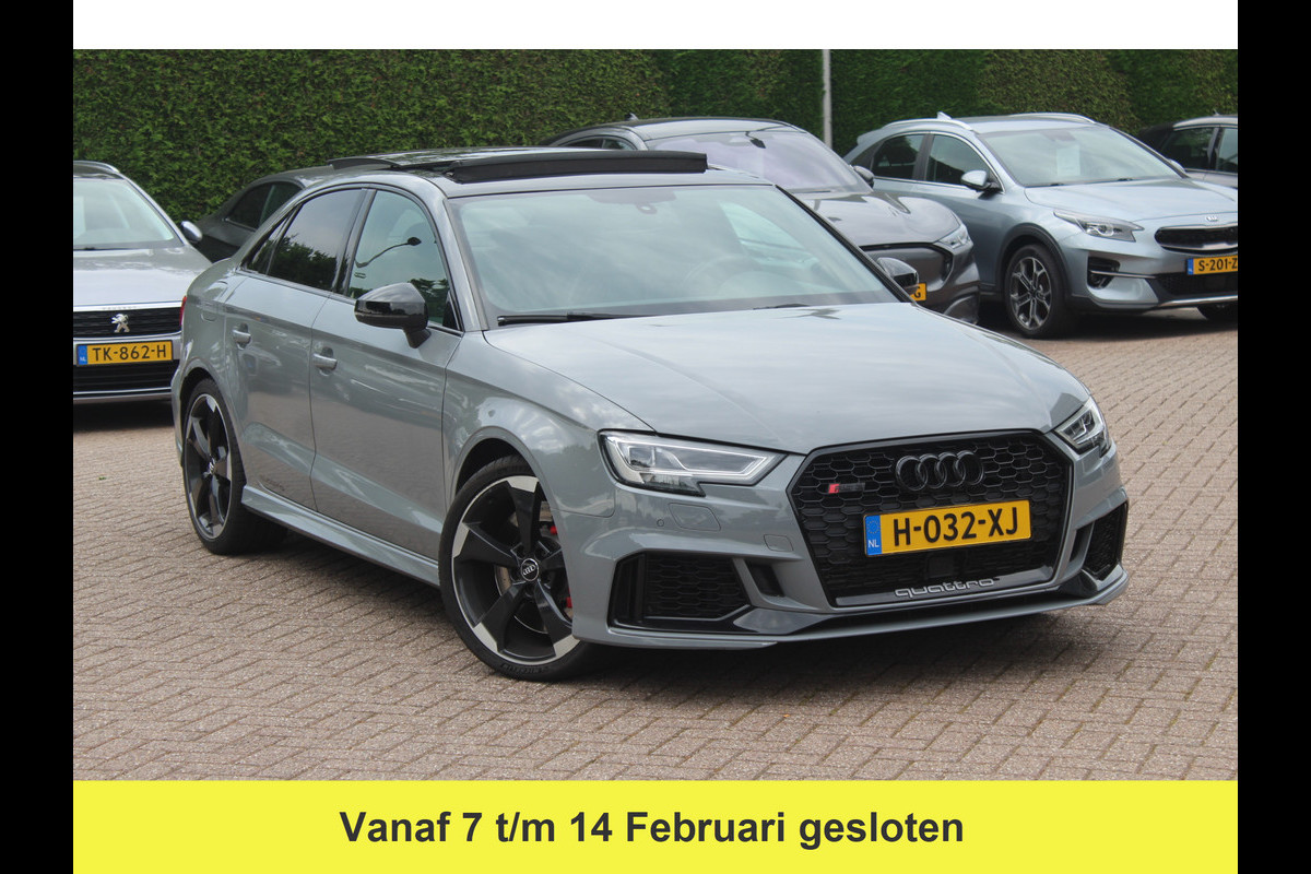 Audi RS3 Limousine 2.5 TFSI quattro / Full option! / Panoramadak / Camera / RS Seats / 19'' / Matrix LED / Virtual Cockpit / B&O / DAB / Audi Magnetic Ride / Navigatie / Stoelverwarming / ACC