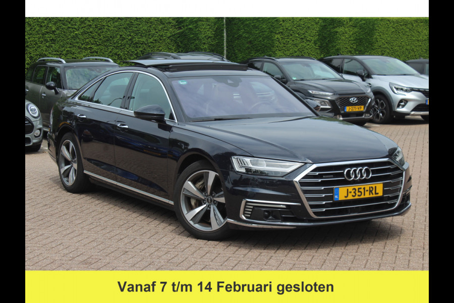 Audi A8 60 TFSI e quattro Pro Line Plus 476pk NL Auto! / Panoramadak / 360Camera / Head-up / B&O / Luxe Leder / Softclose / Keyless / Luchtvering / Stoelmassage / Stoelventilatie