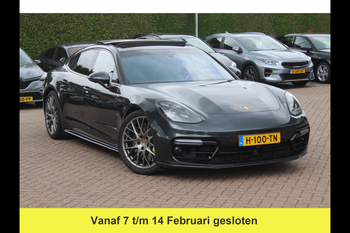Porsche Panamera 4.0 Turbo S E-Hybrid / Panoramadak / 360Camera / Achterasbesturing / Nachtzicht / Softclose / 21'' / Sportuitlaat / Matrix LED / Carbon intr. / Bose / Sportdesign / Volleder / Dodehoek / DAB / ACC