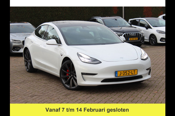 Tesla Model 3 Performance AWD 75 kWh / SoH 90.3% / Autopilot / Panoramadak / Camera / Leder / 20'' / Leder / Premium Audio